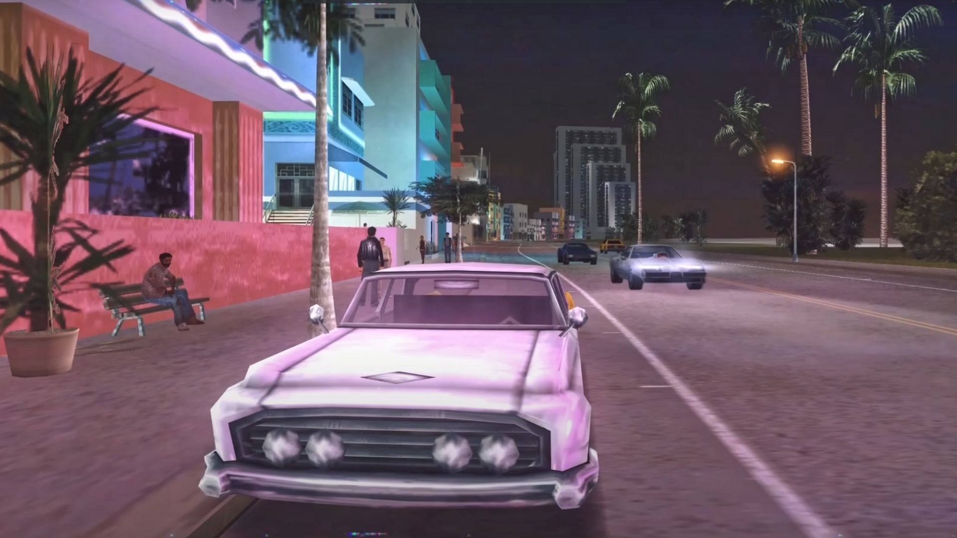 An example of the original game's graphics with a VHS filter slapped on it (Image via TeaserPlay/Rockstar Games)